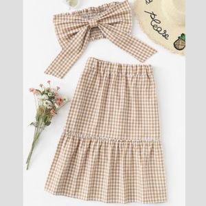 Gingham 2 piece set co-ord